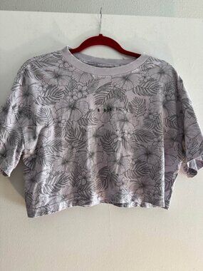 Roxy AOP Floral Casual Women Cropped Top Size Small